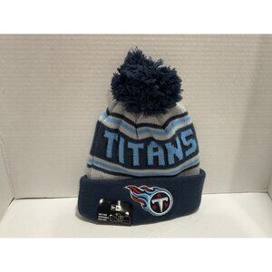 NWT- Tennessee Titans Embroidered  “Removable” Pom NFL Logo Beanie Hat-OSFM